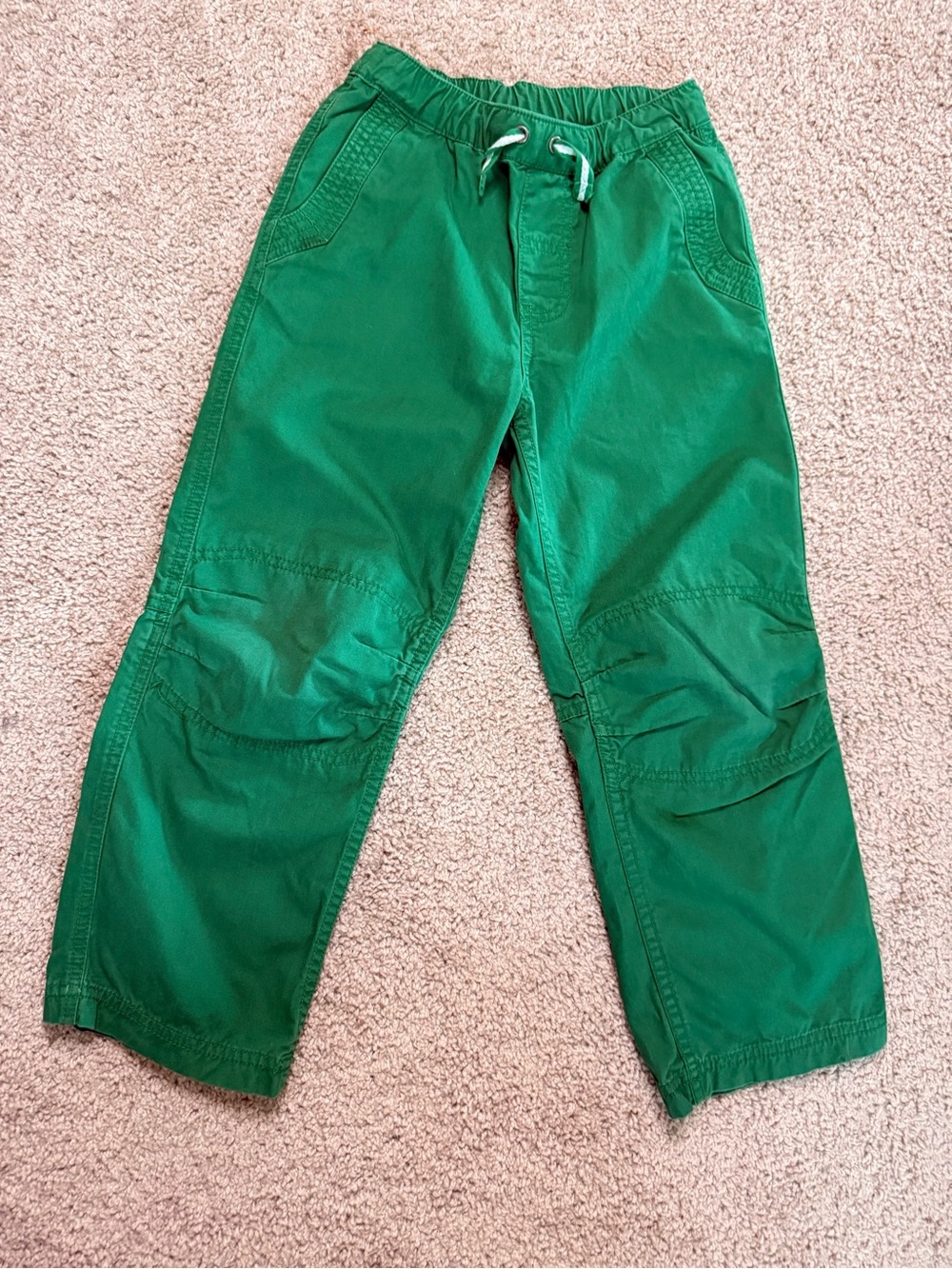 Hanna Andersson Green Reinforced Knee Play Pants Boys Size 120